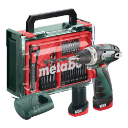 Perceuse-visseuse sur batterie PowerMaxx BS avec accessoires 12 V 2 x 2 Ah METABO