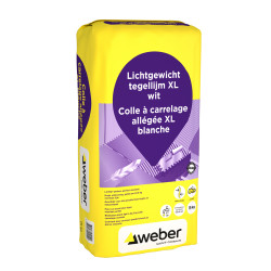 Colle pour carrelage allégée XL blanche 15 kg – Pose facile | WEBER BEAMIX