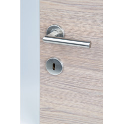 Poignée de porte inox MOD135 THYS 2 pièces rosace | THYS