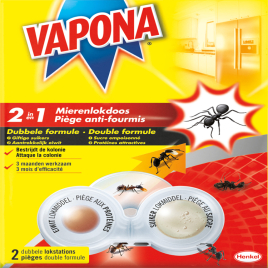 Appât anti-fourmis 2-en-1 double 2 pièces VAPONA