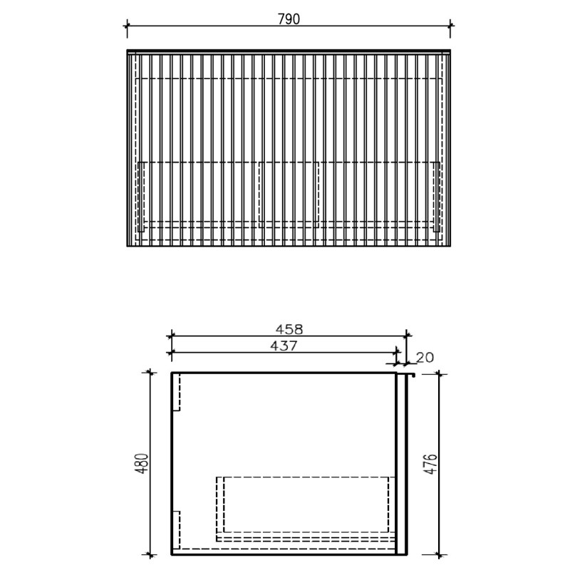 Ensemble de salle de bain Brunella chêne 80 cm SANIMAR Ensemble de salle de bain Brunella chêne 80 cm SANIMAR