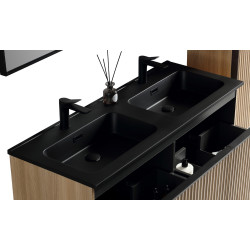 Plan de toilette Brunella noir 120 cm SANIMAR Plan de toilette Brunella noir 120 cm SANIMAR