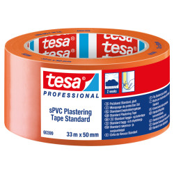 Ruban de masquage TESA orange 50mm – Idéal plâtre PVC | TESA