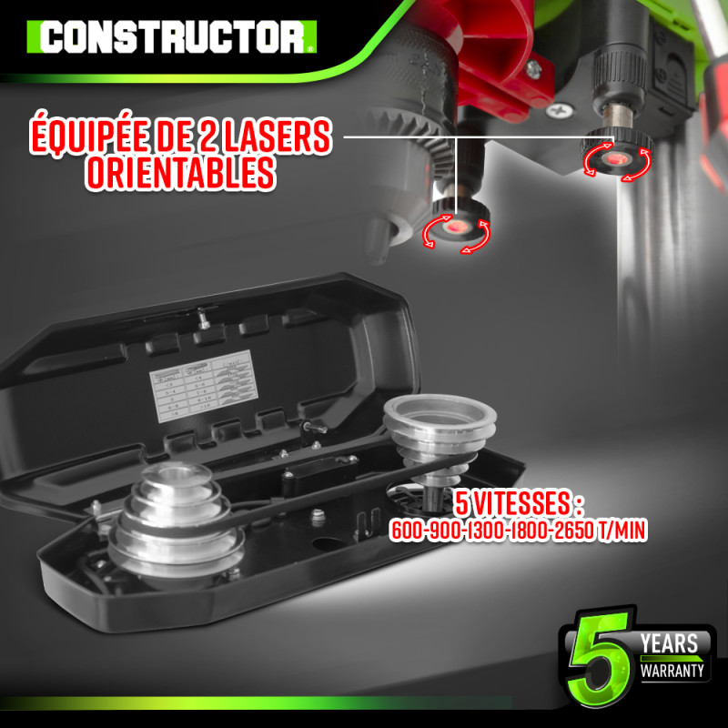 Perceuse à colonne CTDP351-13 350 W CONSTRUCTOR