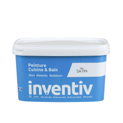 Peinture Cuisine & Bain Blanche 2L INVENTIV – Résiste à l'humidité