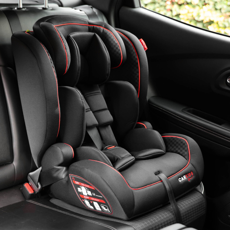 Siège Auto Luca Noir/Rouge 76-150cm – Sécurité | CARKIDS

