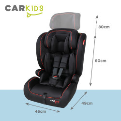 Siège Auto Luca Noir/Rouge 76-150cm – Sécurité | CARKIDS

