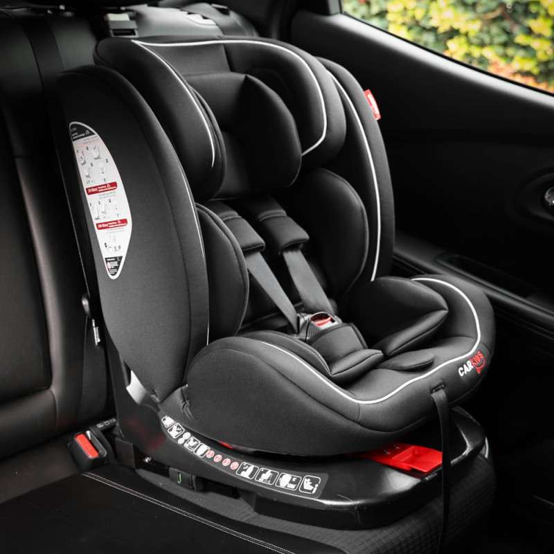 Siège Auto Isofix Rotatif Darcy 40-150cm Noir Blanc CARKIDS | CARKIDS
