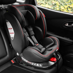 Siège auto Isofix rotatif Darcy CARKIDS noir et rouge 40–150 cm | CARKIDS