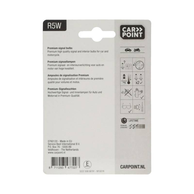 Ampoule R5W 12V CARPOINT – Éclairage Fiable | CARPOINT

