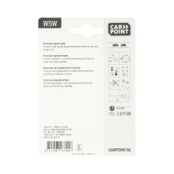 Ampoule W5W 12V CARPOINT – Éclairage Fiable | CARPOINT

