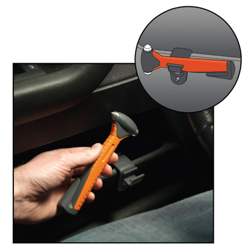 Marteau Brise-vitre De Secours Avec Coupe-ceinture - Noir - Pour Voiture