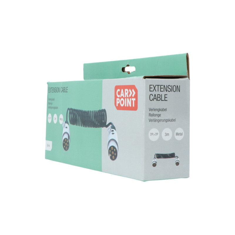Câble d'extension remorque 3m – Fiches métal | CARPOINT Câble d'extension remorque 3m – Fiches métal | CARPOINT