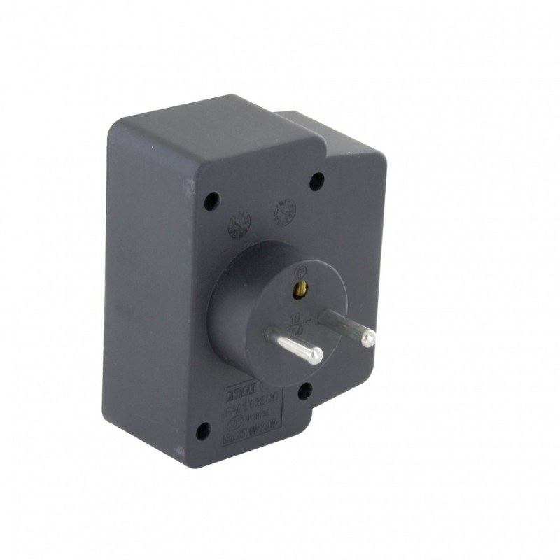 Domino 2 x 16 A et 2 USB avec interrupteur noir CHACON Domino 2 x 16 A et 2 USB avec interrupteur noir CHACON