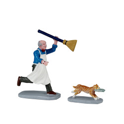 Figurines Chat Voleur Poisson 2p LEMAX – Déco Originale

