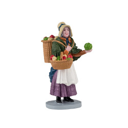 Figurine vendeuse de légumes LEMAX – Décorez votre village