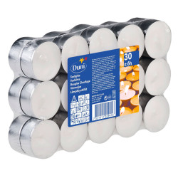 Bougie chauffe-plats T-Light blanche 6 h 30 pièces DUNI Bougie chauffe-plats T-Light blanche 6 h 30 pièces DUNI