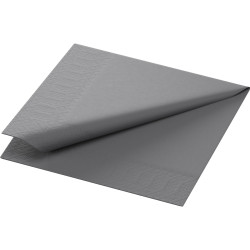 Serviette en tissu Bio 3 plis 24 x 24 cm gris granit 20 pièces DUNI Serviette en tissu Bio 3 plis 24 x 24 cm gris granit 20 pièces DUNI