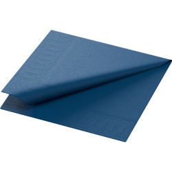 Serviette en tissu Bio 3 plis 24 x 24 cm bleu foncé 20 pièces DUNI Serviette en tissu Bio 3 plis 24 x 24 cm bleu foncé 20 pièces DUNI