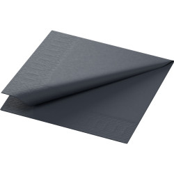 Serviette en tissu Bio 3 plis 24 x 24 cm noir 20 pièces DUNI Serviette en tissu Bio 3 plis 24 x 24 cm noir 20 pièces DUNI