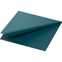 Serviette en tissu Bio 3 plis 24 x 24 cm sarcelle d'océan 20 pièces DUNI Serviette en tissu Bio 3 plis 24 x 24 cm sarcelle d'océan 20 pièces DUNI