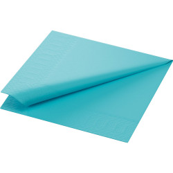 Serviette en tissu Bio 3 plis 24 x 24 cm menthe bleue 20 pièces DUNI Serviette en tissu Bio 3 plis 24 x 24 cm menthe bleue 20 pièces DUNI