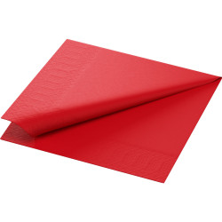 Serviette en tissu Bio 3 plis 33 x 33 cm rouge 20 pièces DUNI Serviette en tissu Bio 3 plis 33 x 33 cm rouge 20 pièces DUNI