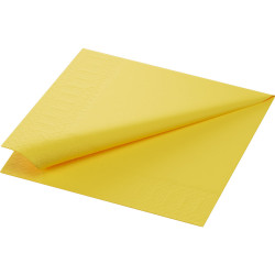 Serviette en tissu Bio 3 plis 24 x 24 cm  jaune 20 pièces DUNI Serviette en tissu Bio 3 plis 24 x 24 cm  jaune 20 pièces DUNI