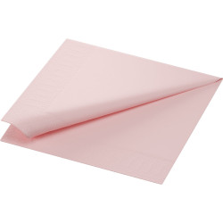 Serviette en tissu Bio 3 plis 24 x 24 cm rose douce 20 pièces DUNI Serviette en tissu Bio 3 plis 24 x 24 cm rose douce 20 pièces DUNI