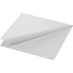 Serviette en tissu Bio 3 plis 24 x 24 cm blanc 20 pièces DUNI Serviette en tissu Bio 3 plis 24 x 24 cm blanc 20 pièces DUNI