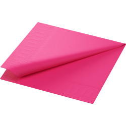 Serviette en tissu Bio 3 plis 33 x 33 cm fuschia 20 pièces DUNI Serviette en tissu Bio 3 plis 33 x 33 cm fuschia 20 pièces DUNI