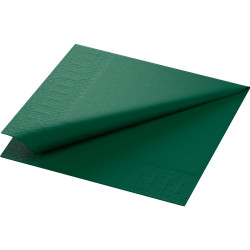 Serviette en tissu Bio 3 plis 24 x 24 cm vert foncé 20 pièces DUNI Serviette en tissu Bio 3 plis 24 x 24 cm vert foncé 20 pièces DUNI