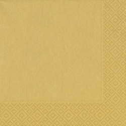 Serviette en tissu 3 plis 33 x 33 cm or 20 pièces DUNI Serviette en tissu 3 plis 33 x 33 cm or 20 pièces DUNI