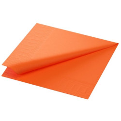 Serviette en tissu Bio 3 plis 24 x 24 cm orange soleil 20 pièces DUNI Serviette en tissu Bio 3 plis 24 x 24 cm orange soleil 20 pièces DUNI