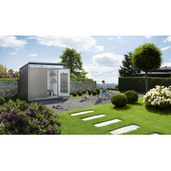 Abri de jardin en métal AvantGarde Eco BIOHORT gris 2,6 m | BIOHORT Abri de jardin en métal AvantGarde Eco BIOHORT gris 2,6 m | BIOHORT