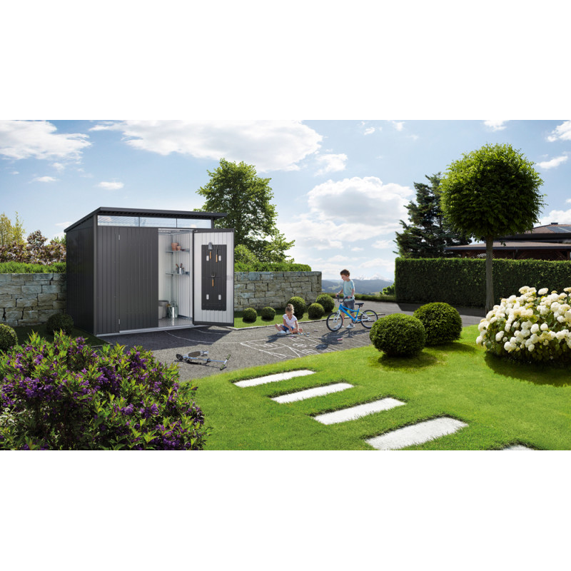 Abri de jardin en métal AvantGarde Eco BIOHORT gris foncé | BIOHORT Abri de jardin en métal AvantGarde Eco BIOHORT gris foncé | BIOHORT