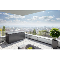 Coffre de jardin StyleBox 2,07 x 0,8 x 0,81 m gris foncé BIOHORT
