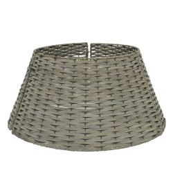 Cache pied sapin rotin gris Ø 70cm – Déco Noël Élégante