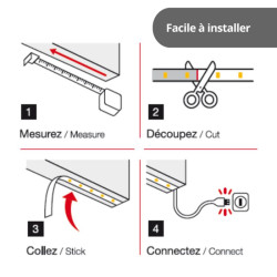 Ruban LED RGB USB 5 m 5 W XANLITE Ruban LED RGB USB 5 m 5 W XANLITE