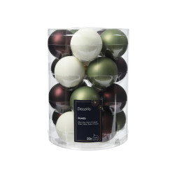 Boules de Noël Verre 20 pcs – Déco Festive | DECORIS