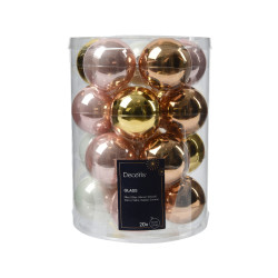 Boules de Noël en verre Ø 6 cm – Déco festive | DECORIS