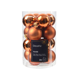 Boules de Noël Verre Cidre Chaud 3,5cm – 16 Pièces | DECORIS

