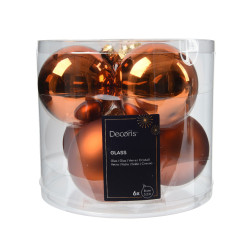 Boule de Noël Verre Cidre Chaud Ø 8cm 6pcs – Ambiance Festive