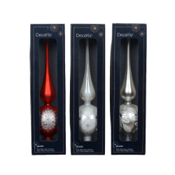 Cimier en verre argenté DECORIS – Déco festive | DECORIS

