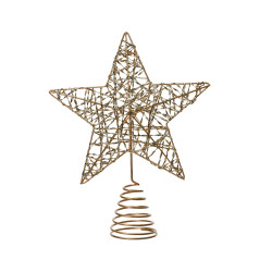Cimier Étoile Doré 23cm – Décoration Festive | DECORIS


