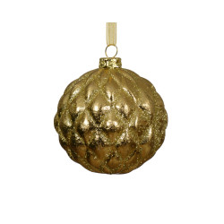 Boule de Noël incassable dorée Ø 8 cm – Élégance festive