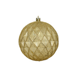 Boule de Noël incassable paillettes dorées – Déco festive | DECORIS