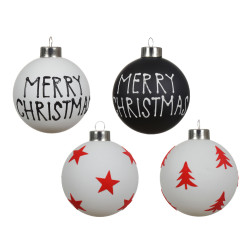 Boule de Noël Verre Ø 8 cm – Décoration Festive

