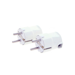 Fiche mâle coudée 16A blanche 2 pièces – Pratique | PROFILE

