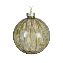 Boule de Noël Verre Vert Romarin Ø 8 cm – Déco Festive | DECORIS